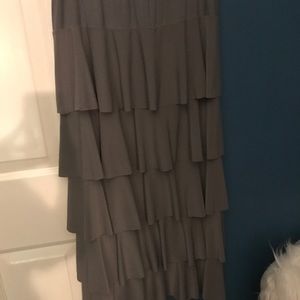 Gray ruffled skirt